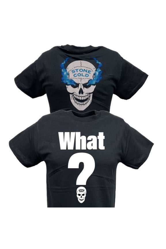 Stone Cold Steve Austin What? Smoking Skull Mens T-shirt XXL