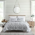 thumbnail image 1 of Stone Cottage Doires Damask Grey Full/Queen Quilt Set, 1 of 12