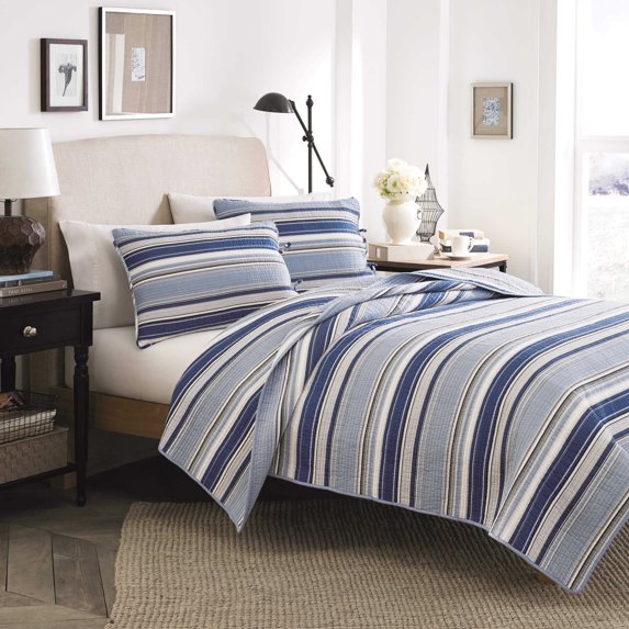 Stone Cottage Fresno Blue Quilt Set, Full/Queen