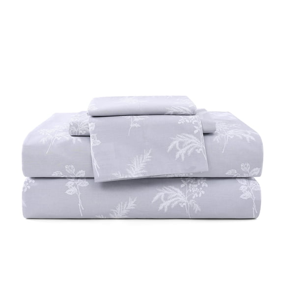 Stone Cottage Foliage Grey Twin Sheet Set