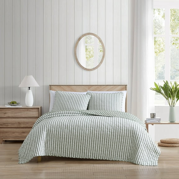 Stone Cottage-Willow Way Ticking Stripe Quilt-Sham Set