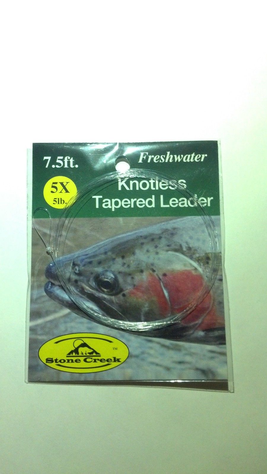 Stone Creek Knotless Tapered Leader 7.5ft 5X Fly Fishing