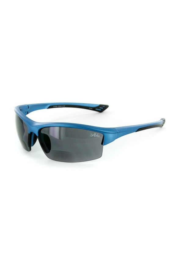 "Stone Creek" MX1 Wrap-Around Bifocal Reading Sunglasses Color: Blue Skies w/ Smoke Lens, Power: 3