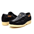 thumbnail image 1 of Stone Crocodile Leather and Suede Black Slip On Shoes, 1 of 4