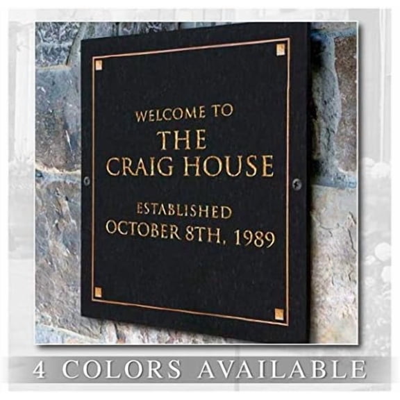 Stone Dedication Plaque With Engraved Text. Commemoration Sign Made From Solid, Real Stone. Four colors available.$$Garden & Patio