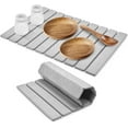 thumbnail image 1 of Stone Dish Drying Mat for Kitchen Counter, 23"×15", Collapsible Quick Drying Dish Mats, Ultra Absorbent Diatomaceous Earth Mats for Dishes Bottles Cups, Match Countertop - Grey, 1 of 13