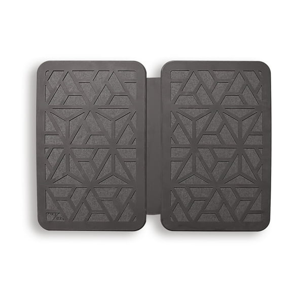 Farest Stone Dish Drying Mat – Quick Drying, Super-Absorbent Foldable Dish Pad with Silicone Webbing for Dish Protection, Fast-Drying, Dark Grey