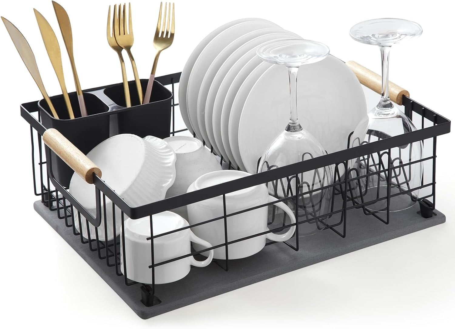 Stone Dish Drying Rack,Stainless Steel Frame & Diatomaceous Earth Dry ...