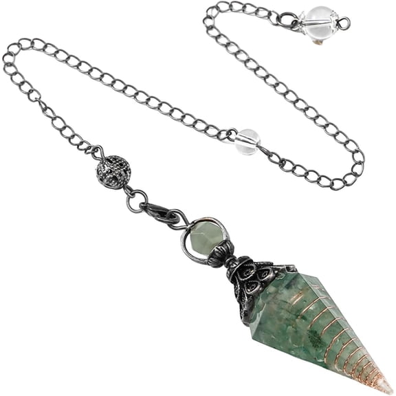 Stone Divination Tool, Elegant Crystal Pendulum for, Resin for Energy Work, Spiritual Practices Accessory, Gift, Dowsing Crystal Reiki
