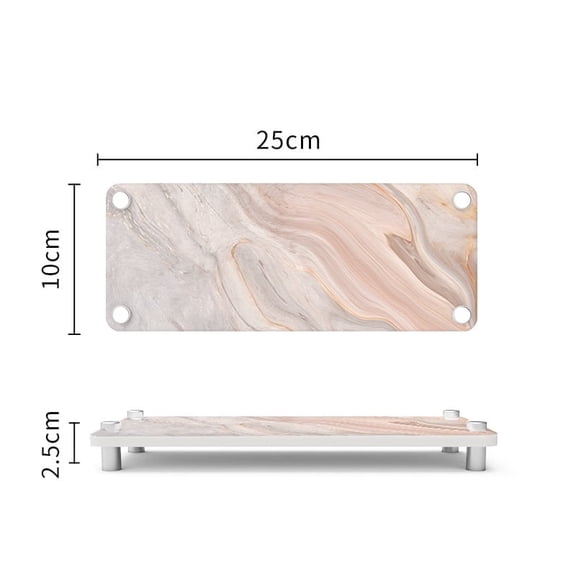 Stone Drying Tray, Water Absorbing Stone Tray for Sink, Bathroom Diatomaceous Earth Fast Drying Stone Sink Tray Caddy, Kitchen Instant Dry Sponge Soap Holder Stand (Marble 2 Pack)