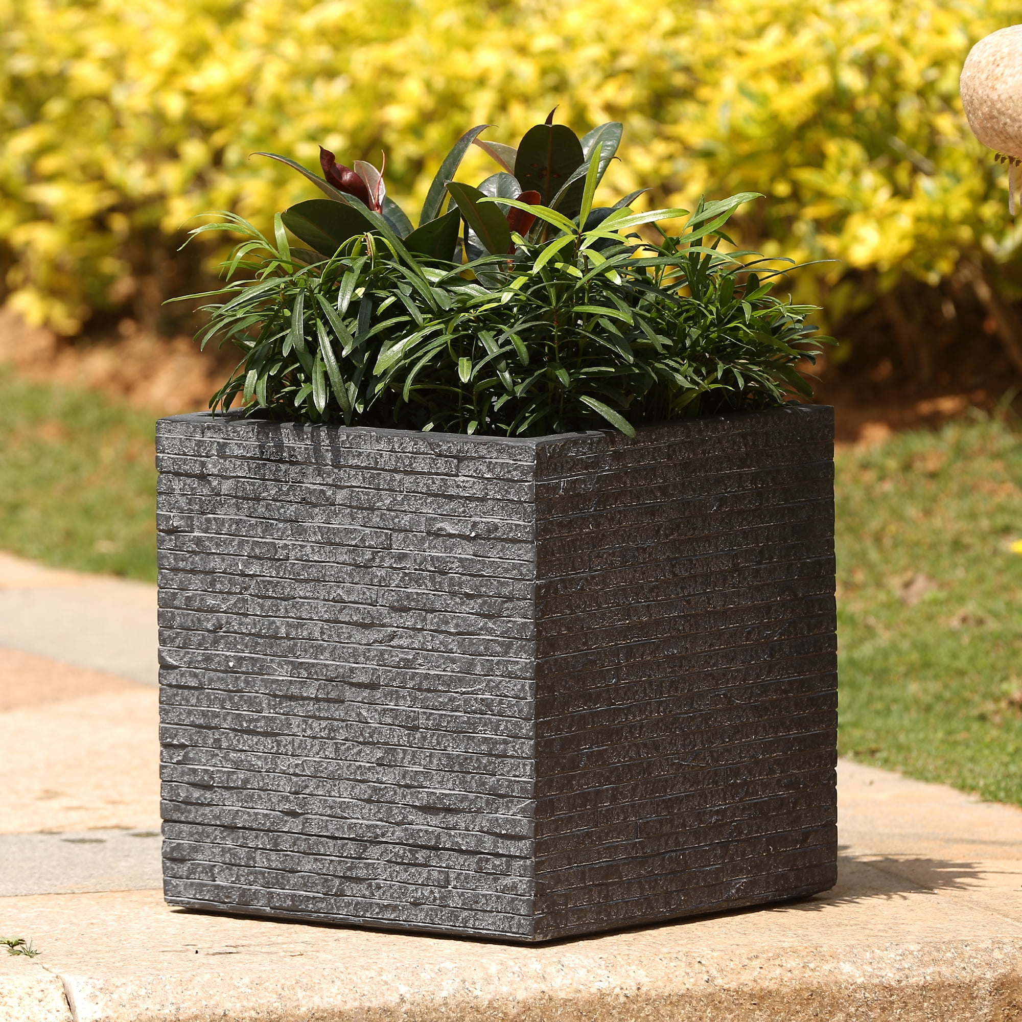 Stone Finish Square Planter (Medium)