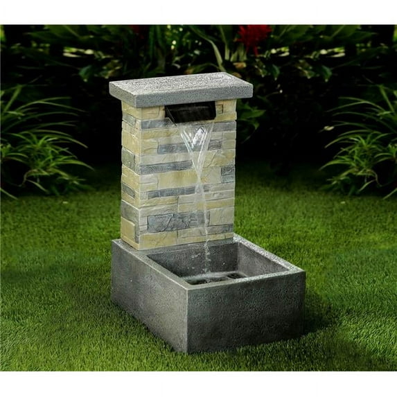 Stone Finish Water Fall Fountain with LED Light