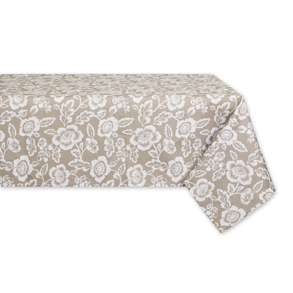 Stone Floral Print Outdoor Tablecloth, 60x84