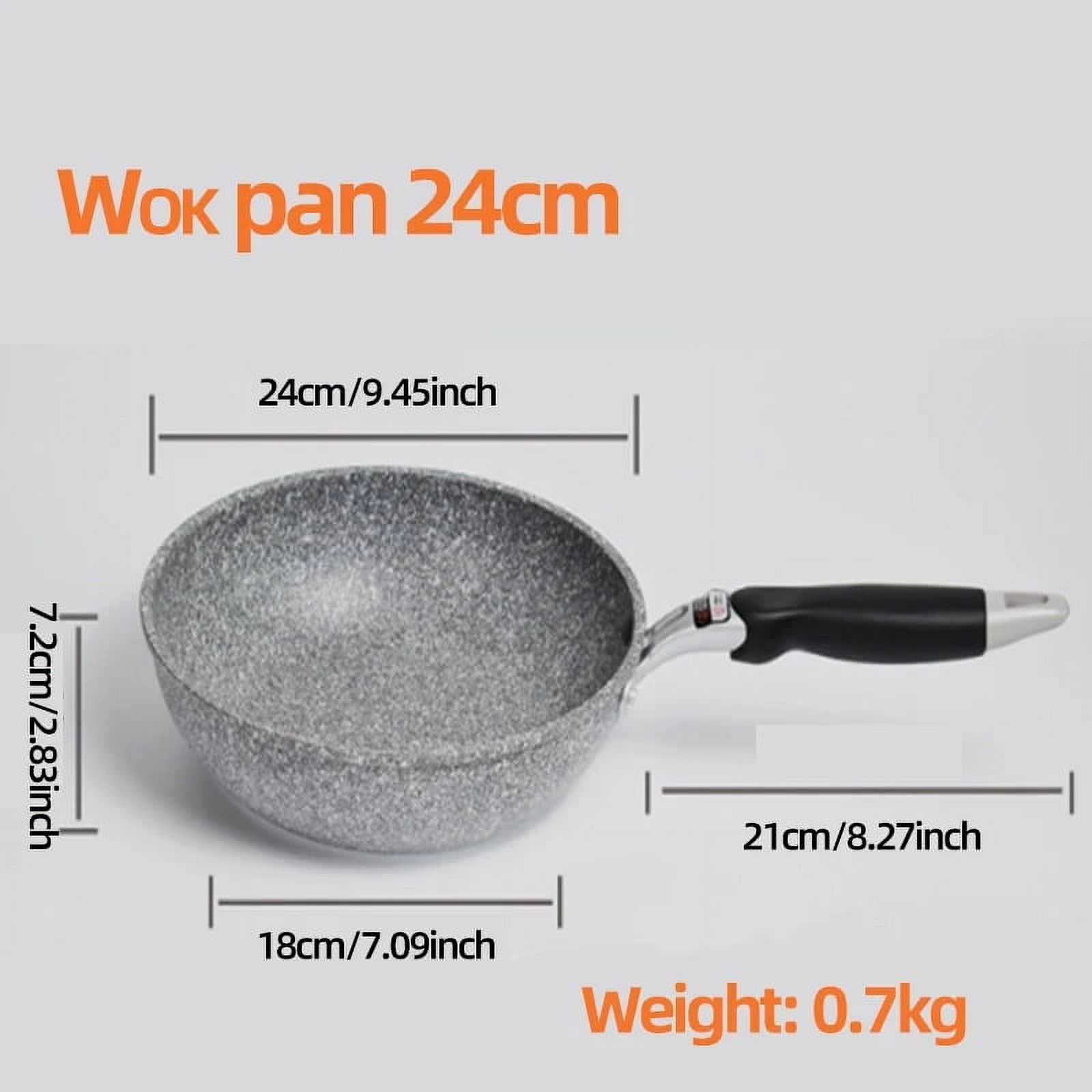 Stone Frying Pan28/26/24/20cm Wok Nonstick Pan Skillet Cauldron