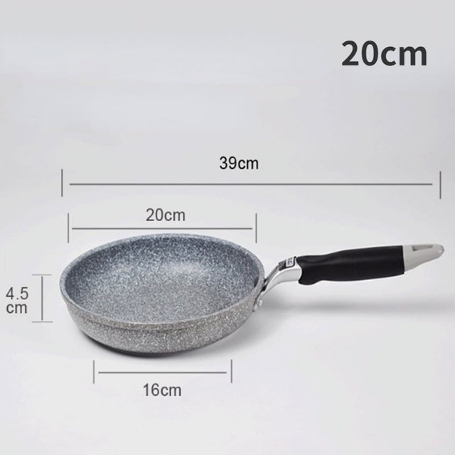 Stone Frying Wok Pan Nonstick Ceramic Pot Induction Fryer Steak