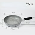 Stone Frying Wok Pan Nonstick Ceramic Pot Induction Fryer Steak
