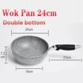 Stone Frying Wok Pan Nonstick Ceramic Pot Induction Fryer Steak
