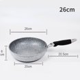 Stone Frying Wok Pan Nonstick Ceramic Pot Induction Fryer Steak