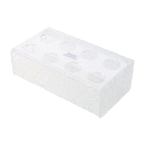 Stone Grain Clear Acrylic Flower Vase Decorative Long Rectangle Rectangular Floral Centerpiece Party