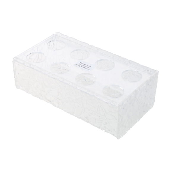 Stone Grain Clear Acrylic Flower Vase Decorative Long Rectangle Rectangular Floral Centerpiece Party