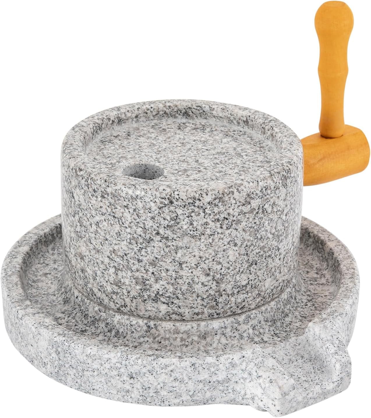 Stone Grain MillMulti-functional Grain Grinding Tool Manual Hand Made Stone Grinder Natural Granite Paste Mill with Filter BagAncient Grinding Stone Millstone Used in Grind Dry and Wet Foods