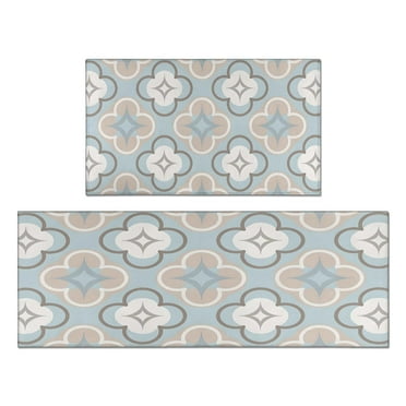 Stone Gray Comfort Mat Set - Anti-Fatigue & Non-Slip Kitchen Mats, Ideal for Office & Kitchen Decor (17x30+17x47), Set of 2