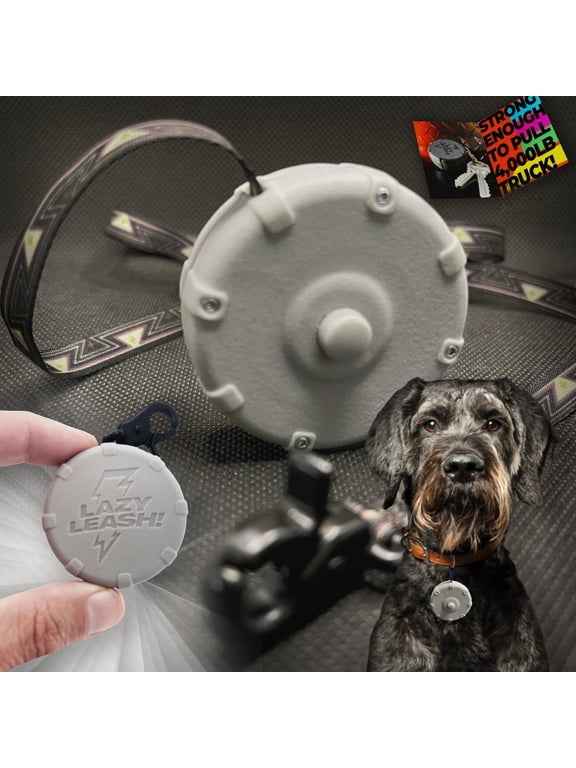 Stone Gray + Free Bonus Leash! Wearable Mini Adjustable Dog Leash for Hiking, Training & Adventure. 36" Powerful Lightweight, Retractable Keychain Clip. Durable & Comfort Grip for Off Leash Walking.