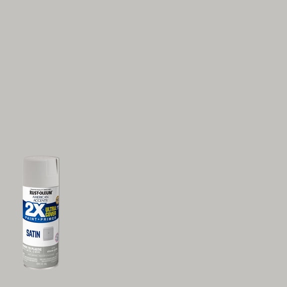 Stone Gray, Rust-Oleum American Accents 2X Ultra Cover Satin Spray Paint-355085, 12 oz