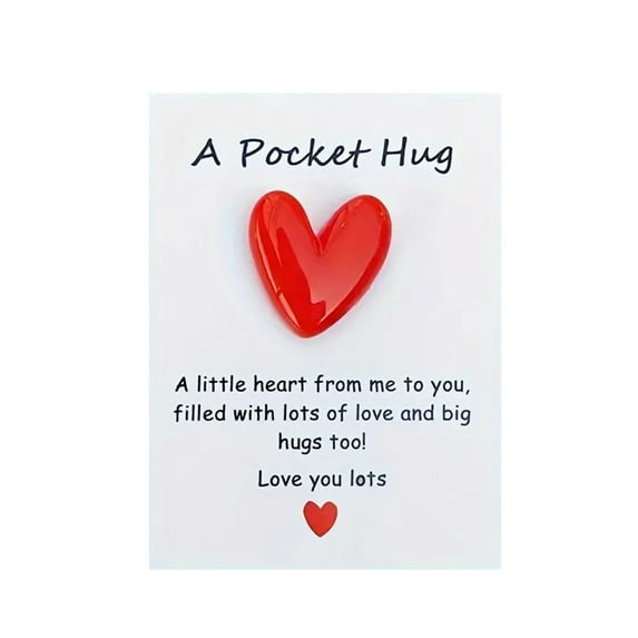 Stone Greeting Card Heart Stone with Greeting Cards Carry Heartwarming Message for Birthday Valentines Thanksgiving Christmas Friendship Encouragement Support Unique Present