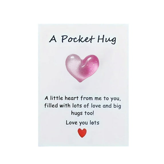 Stone Greeting Card Heart Stone with Greeting Cards Carry Heartwarming Message for Birthday Valentines Thanksgiving Christmas Friendship Encouragement Support Unique Present