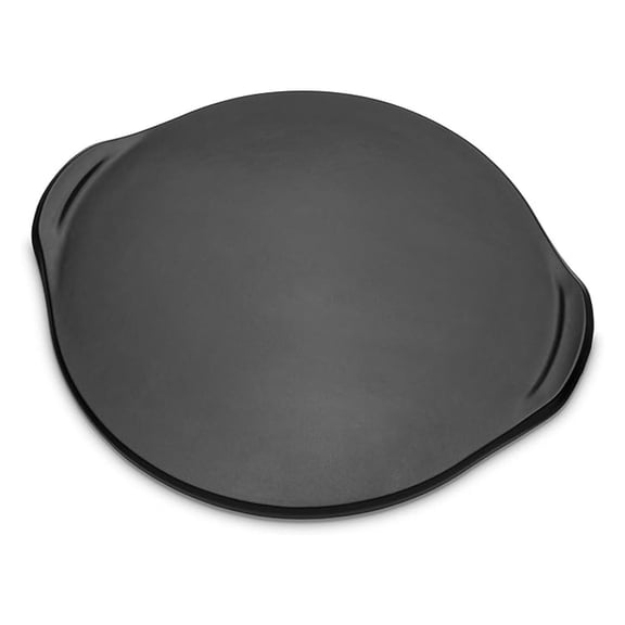 Stone Grill Accessory, Black HeatEven Pizza & Baking Stone with Glazed Finish for Crispy Crusts, Fits Gas, Charcoal & Electric Grills