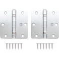thumbnail image 1 of Stone Harbor Hardware 3-1/2" Ball-Bearing Door Hinges, 1/4" Radius Corner, Satin Chrome, 2-Pack, 1 of 5