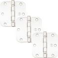 thumbnail image 1 of Stone Harbor Hardware 3-1/2" Ball-Bearing Door Hinges, 5/8" Radius Corner, Satin Nickel, 3-Pack, 1 of 4