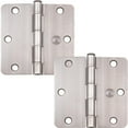 thumbnail image 1 of Stone Harbor Hardware 3-1/2" Door Hinges, 1/4" Radius Corner, Antique Nickel, 2-Pack, 1 of 4