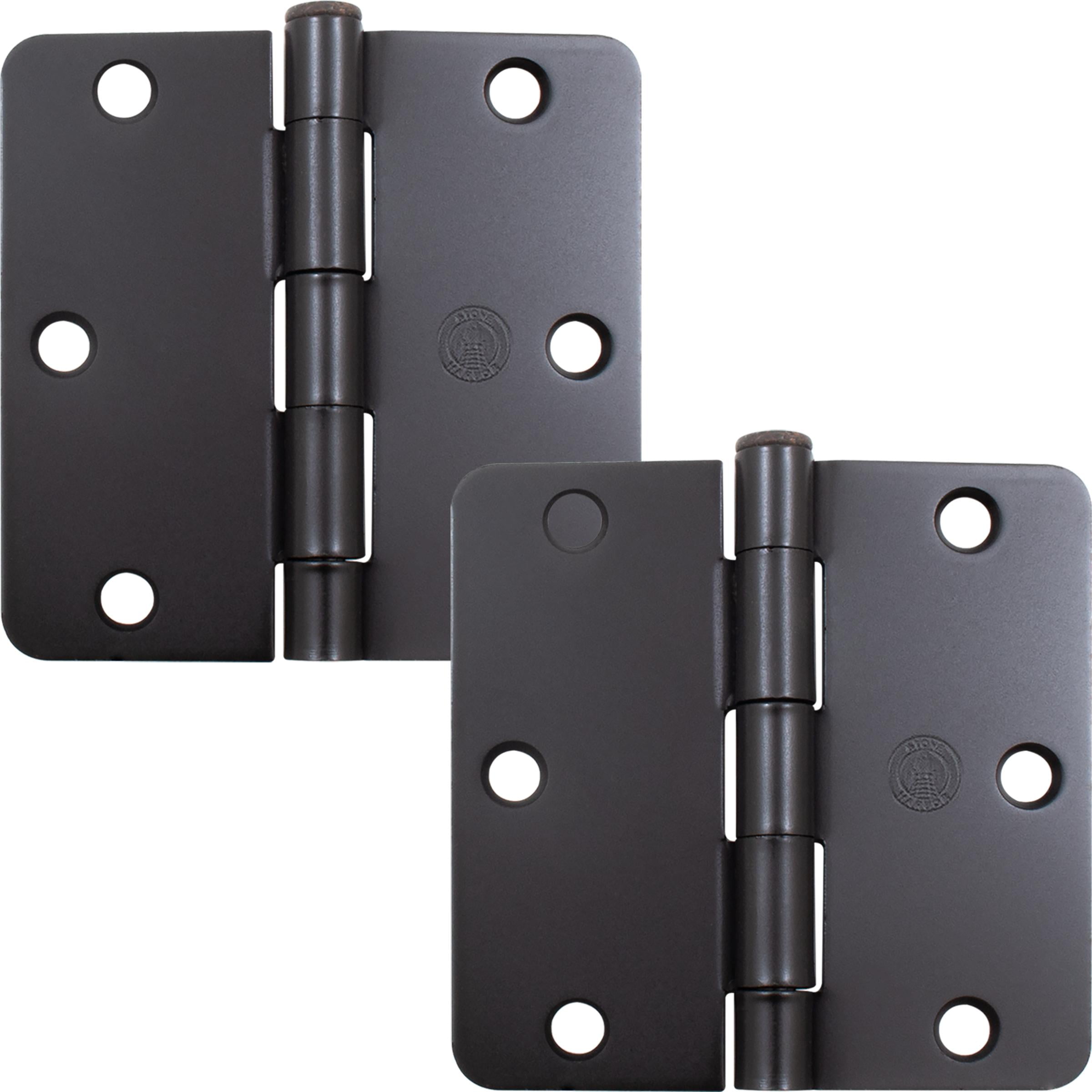 Oil-Rubbed Bronze 3-1/2" Steel Door Hinges, 2-Pack