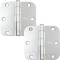 thumbnail image 1 of Stone Harbor Hardware 3-1/2" Door Hinges, 5/8" Radius Corner, Polished Chrome, 2-Pack, 1 of 4