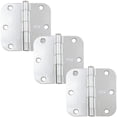 thumbnail image 1 of Stone Harbor Hardware 3-1/2" Door Hinges, 5/8" Radius Corner, Polished Chrome, 3-Pack, 1 of 4