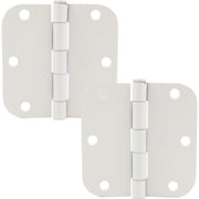 Stone Harbor Hardware 3-1/2" Door Hinges, 5/8" Radius Corner, White, 2-Pack