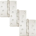 thumbnail image 1 of Stone Harbor Hardware 4" Door Hinges, 1/4" Radius Corner, Satin Nickel, 3-Pack, 1 of 4