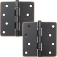 thumbnail image 1 of Stone Harbor Hardware 4" Door Hinges, 1/4" Radius Corner, Vintage Bronze, 2-Pack, 1 of 4