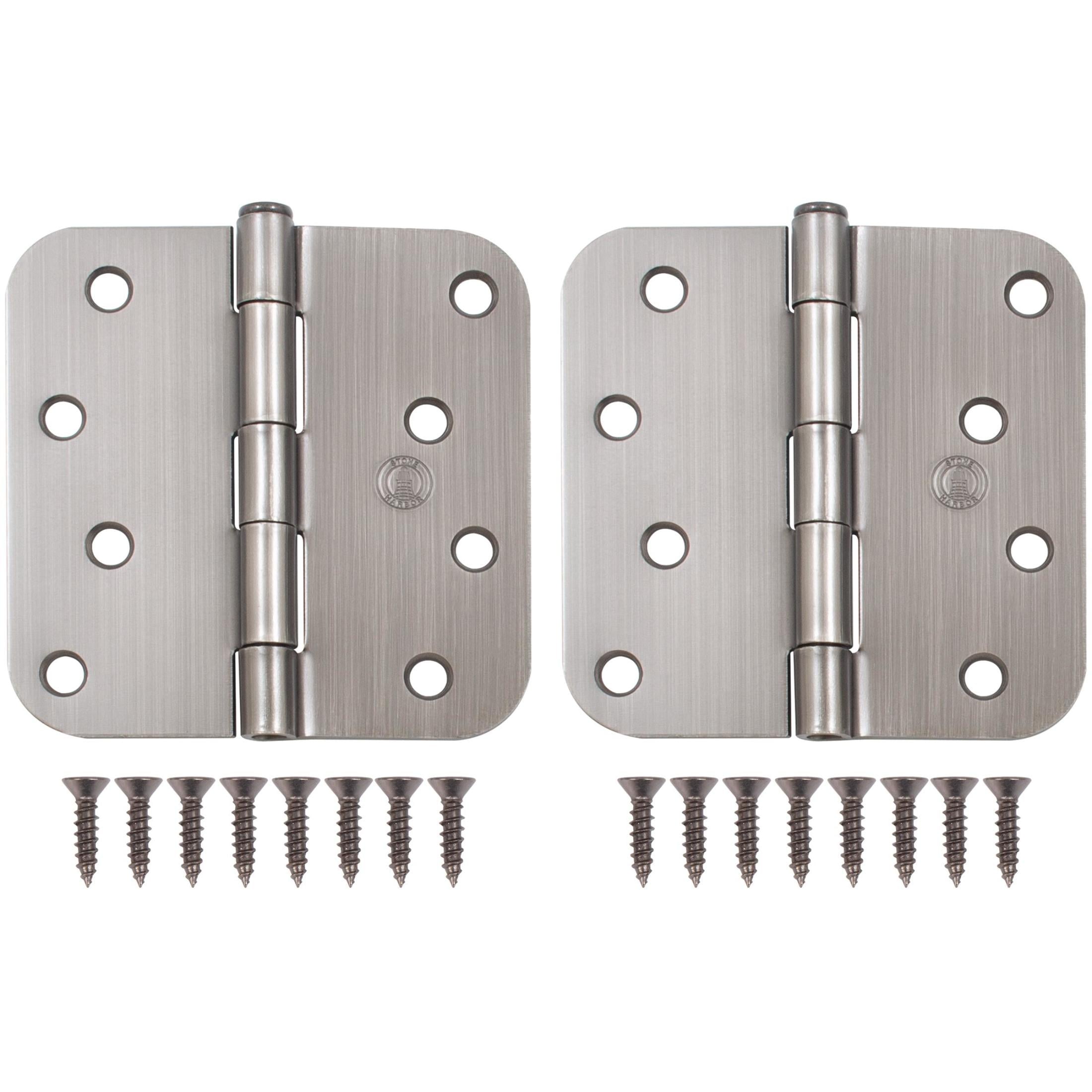 Stone Harbor Hardware 4" Door Hinges, 5/8" Radius Corner, Antique ...