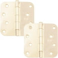 thumbnail image 1 of Stone Harbor Hardware 4" Door Hinges, 5/8" Radius Corner, Polished Brass, 2-Pack, 1 of 4