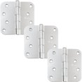 thumbnail image 1 of Stone Harbor Hardware 4" Door Hinges, 5/8" Radius Corner, Polished Chrome, 3-Pack, 1 of 5