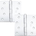 thumbnail image 1 of Stone Harbor Hardware 4" Door Hinges, Square Corner, Satin Chrome, 2-Pack, 1 of 4