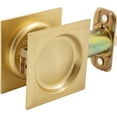 thumbnail image 1 of Stone Harbor Hardware Contemporary Square Pocket Door Lock, Passage Function, 2-3/4" Backset, Satin Brass, 1 of 3