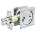 thumbnail image 1 of Stone Harbor Hardware Contemporary Square Pocket Door Lock, Privacy Function, 2-3/4" Backset, Polished Chrome, 1 of 4