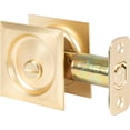 thumbnail image 1 of Stone Harbor Hardware Contemporary Square Pocket Door Lock, Privacy Function, 2-3/4" Backset, Satin Brass, 1 of 3