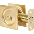 thumbnail image 1 of Stone Harbor Hardware Contemporary Square Pocket Door Lock, Privacy Function, 2-3/8" Backset, Satin Brass, 1 of 3