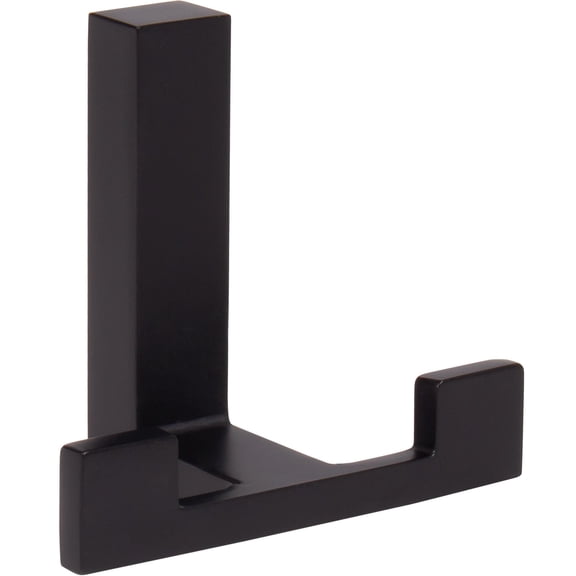 Stone Harbor Hardware Modern Double Robe Hook, Matte Black