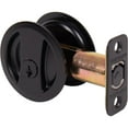 thumbnail image 1 of Stone Harbor Hardware Round Pocket Door Lock, Entry Function, 2-3/8" Backset, Matte Black, 1 of 3